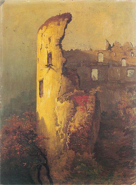 Wojciech Gerson Ruins of castle tower in Ojcow oil painting image